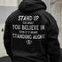 Men's Stand Up Printed Gym Hoodie